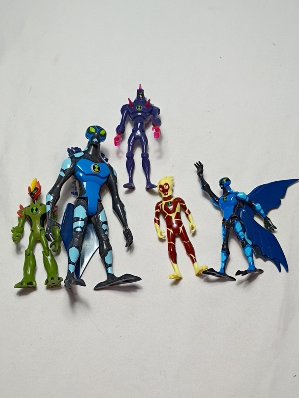 EUC Bandai Ben 10 action figures Set Of 5 Alien Force and Ultimate Alien eras